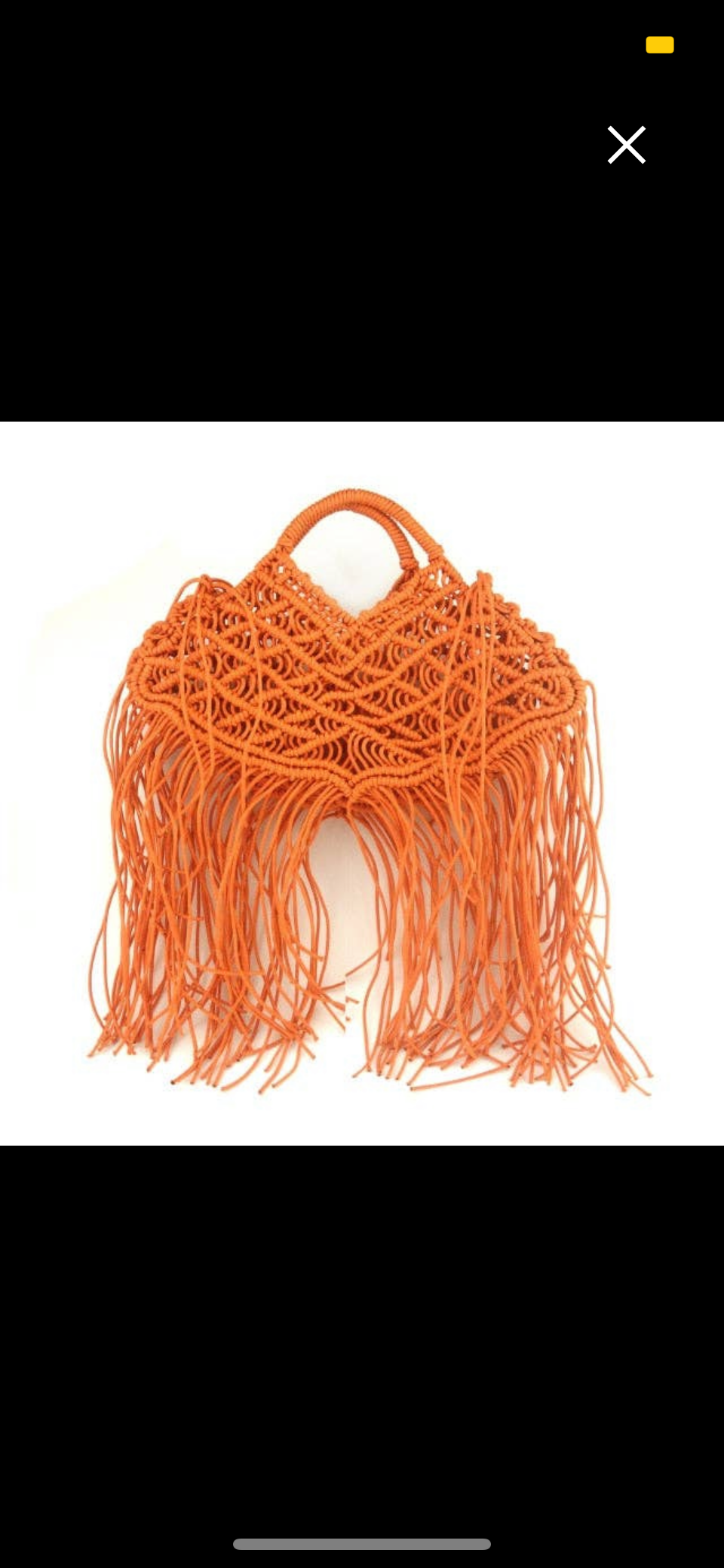 ORANGE MACRAME BAG