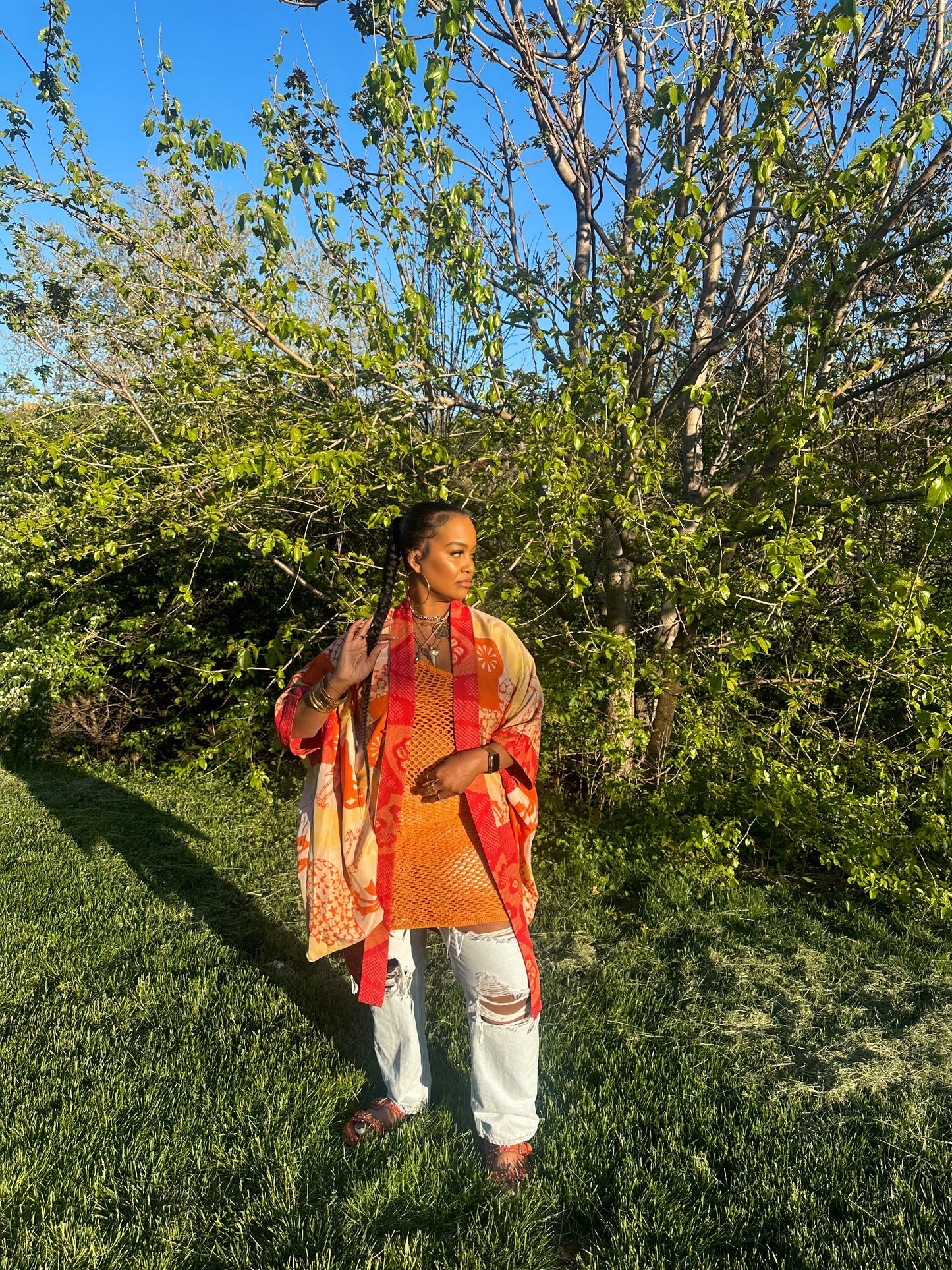 TANGERINE DREAM (VINTAGE KIMONO)