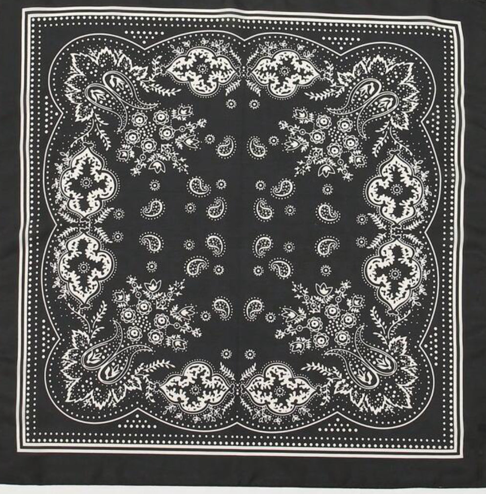 Paisley Printed Bandana silky scarf