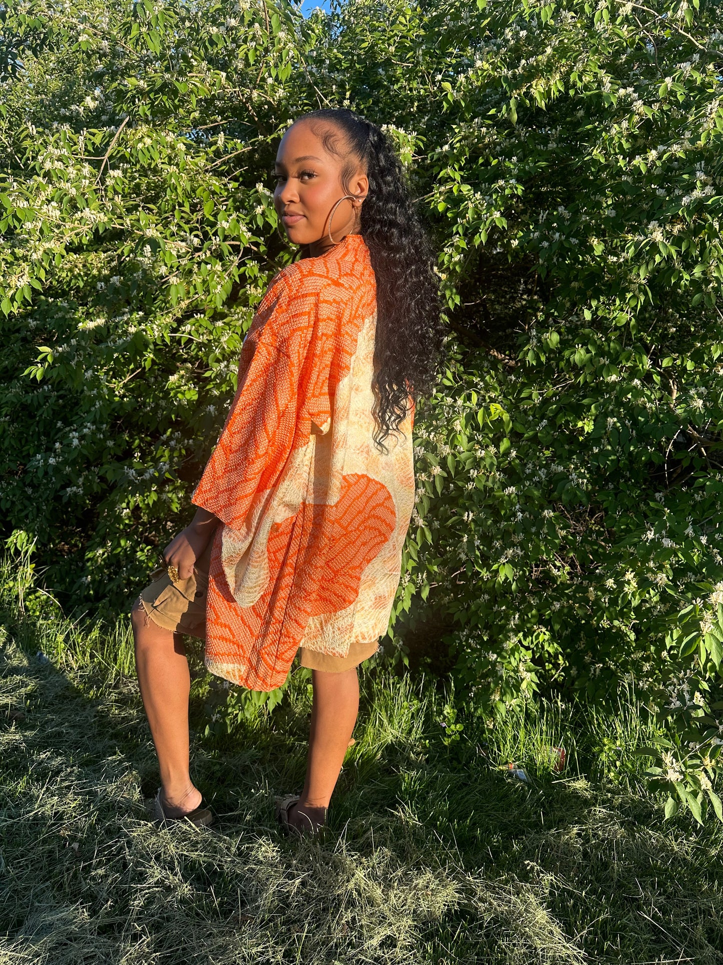 ORANGE CREAM (VINTAGE HAORI)