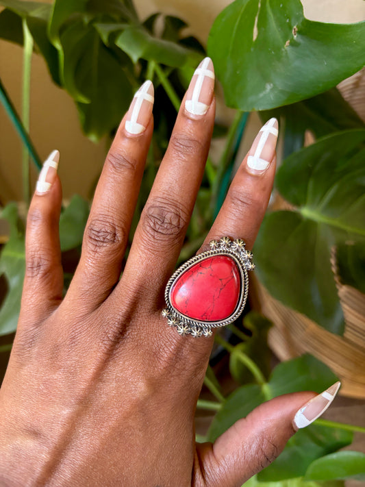 RED adjustable ring