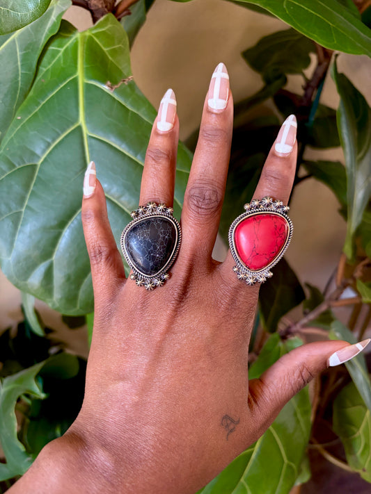 Stoney Rings (adjustable) BLACK