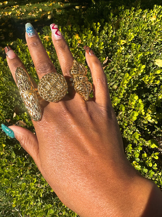 Golden  hour piece ring set