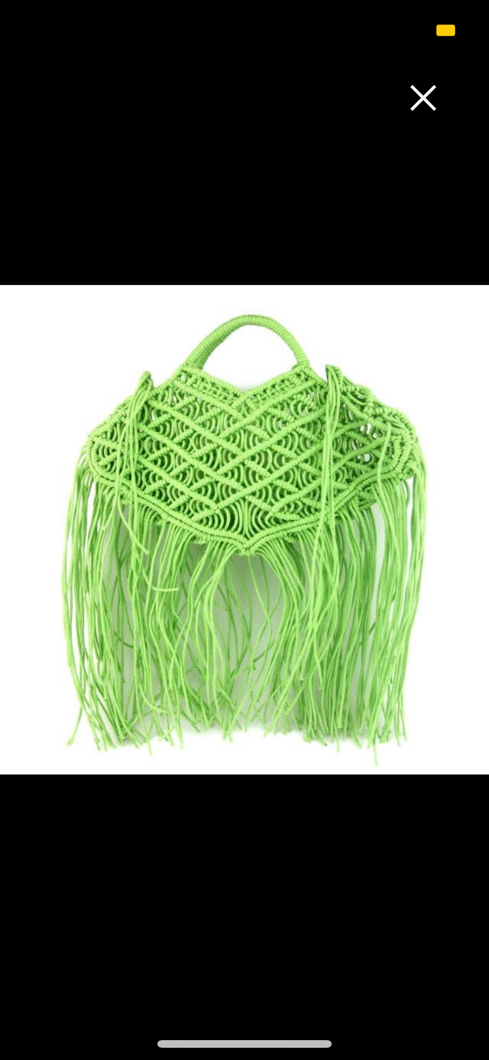 GREEN Macrame Bag