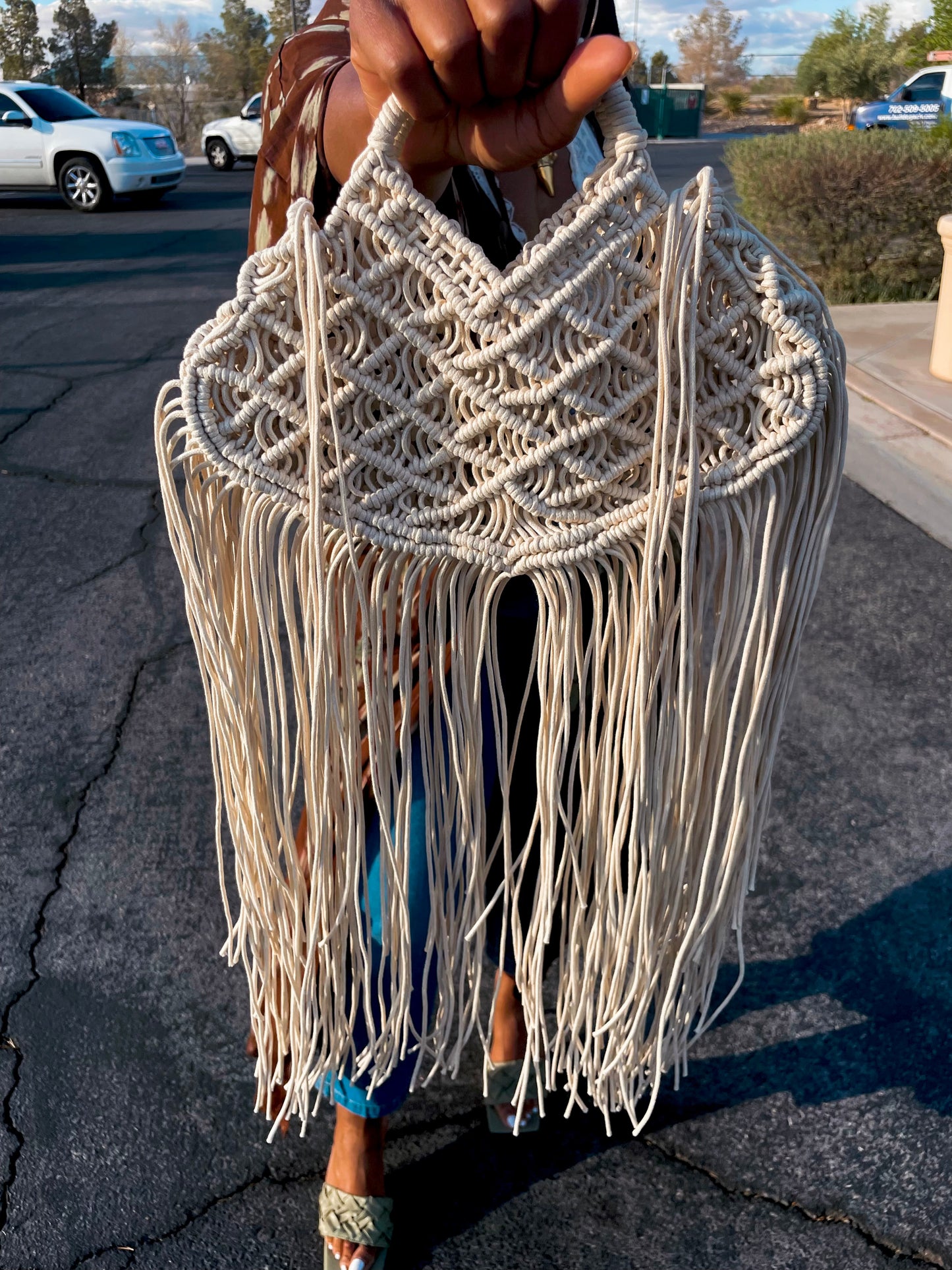 CREAM Macrame Bag