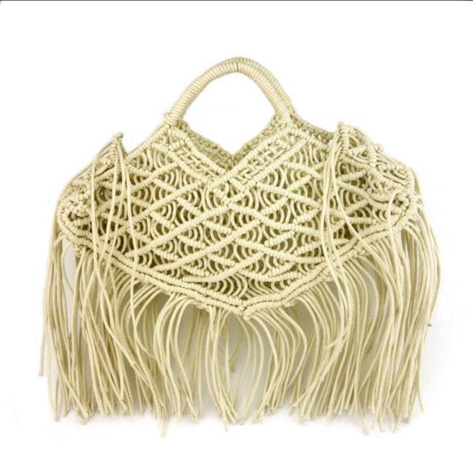 CREAM Macrame Bag