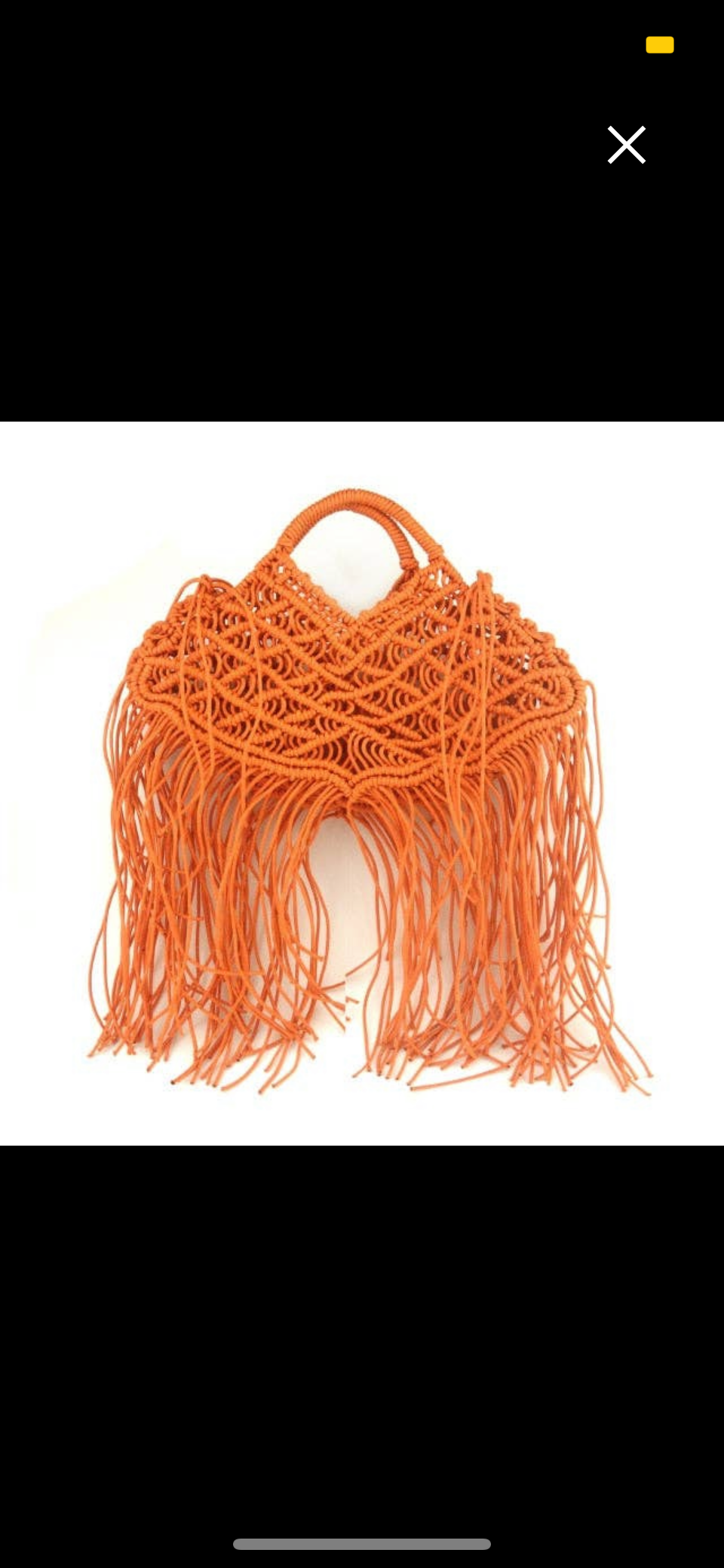 ORANGE MACRAME BAG